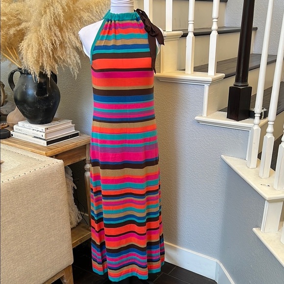 Trina Turk Dresses & Skirts - Trina Turk Multicolored Halter Dress Size Small